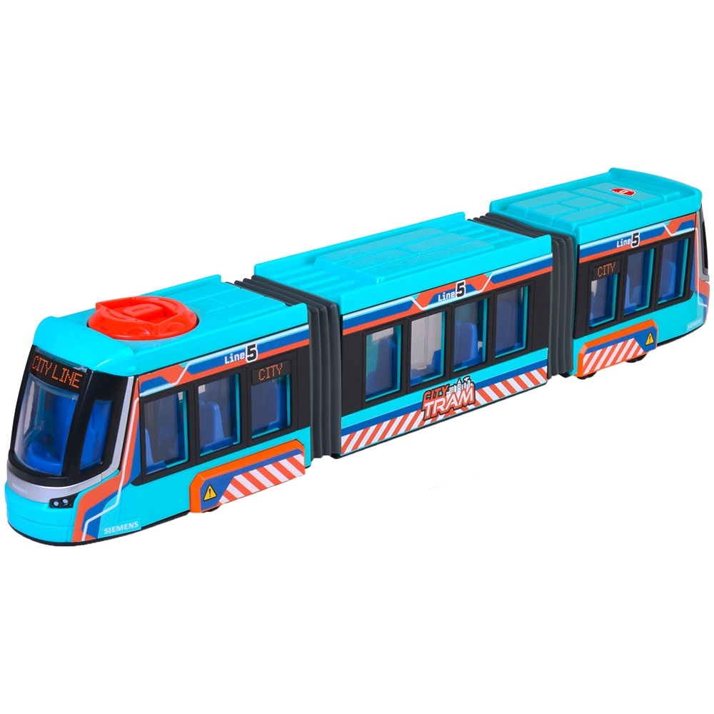 Tramvai Dickie Toys Siemens City Tram 41,5 cm albastru Jucarii copii