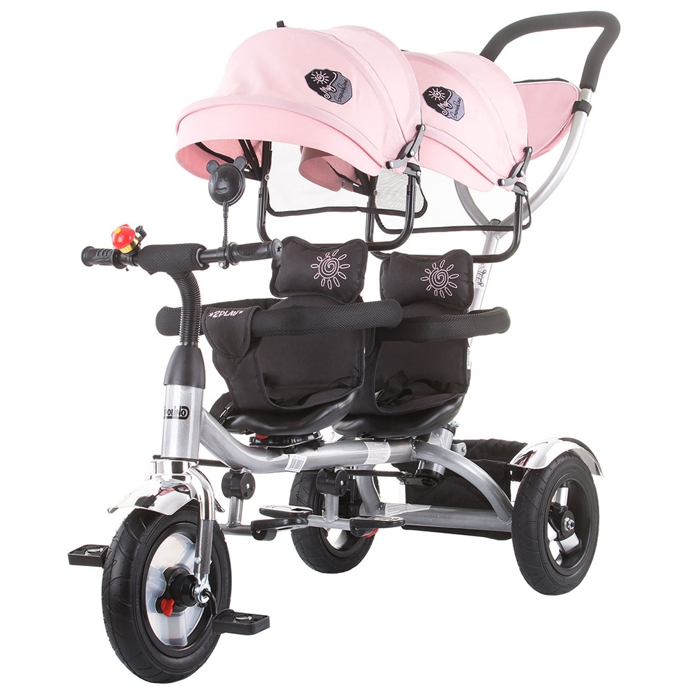 Tricicleta gemeni Chipolino 2Play peony pink CHIPOLINO