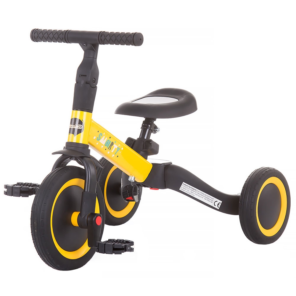 Tricicleta si bicicleta Chipolino Smarty 2 in 1 yellow CHIPOLINO